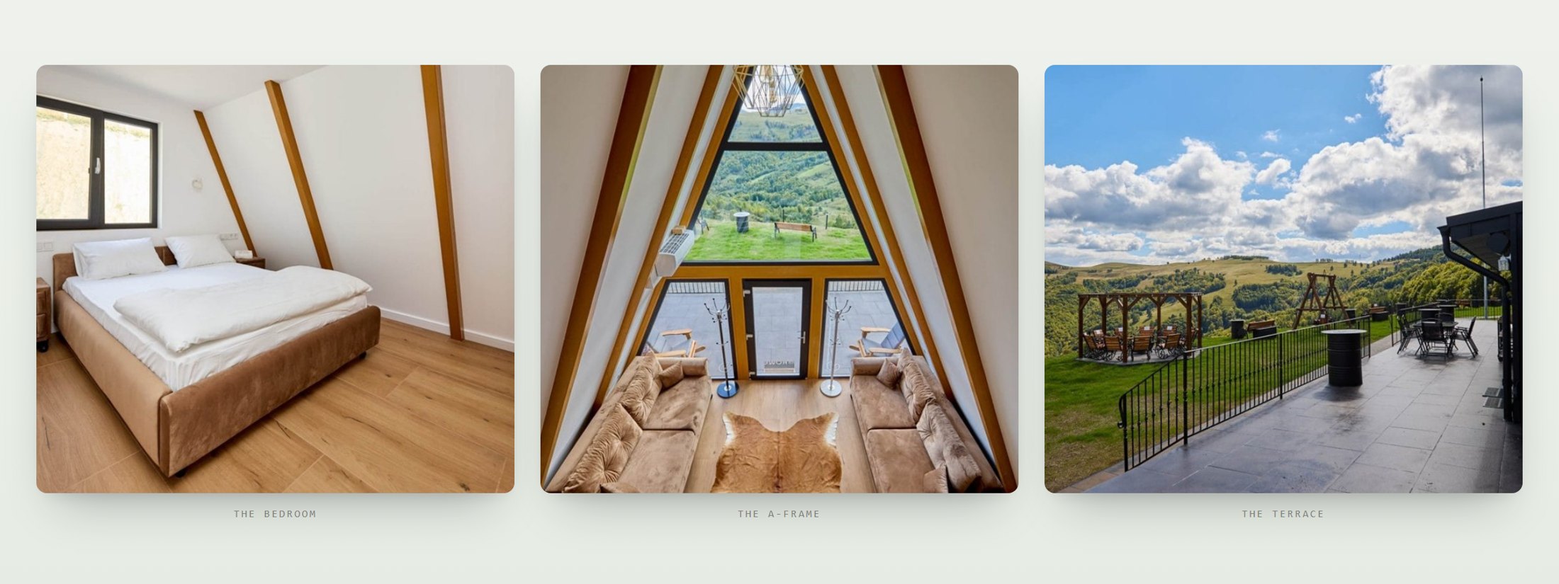Two cabins, a jacuzzi and a sauna — the stay, in three frames