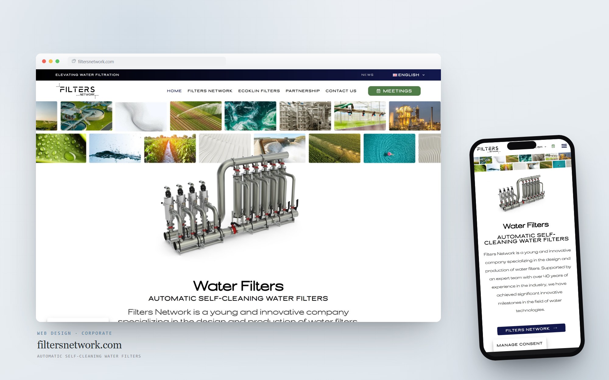 filtersnetwork.com — the site Cittago designed and built, on desktop and mobile